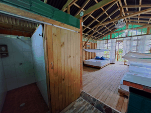 cabana almeja interior camas bano