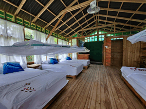 cabana almeja interior camas entrada