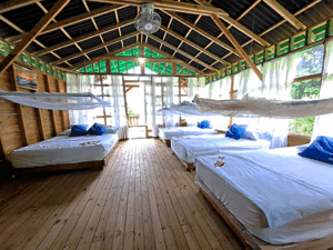 cabana almeja interior camas vista