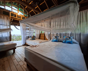 cabana golfina interior camas vistas