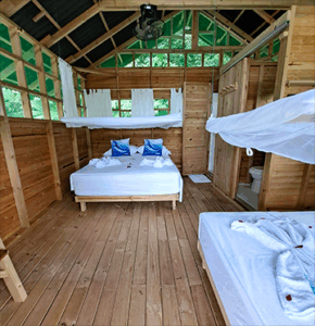 cabana valhalla interior cama entrada