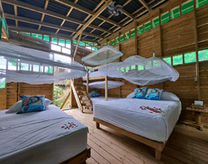 cabana vikinga interior camas vista